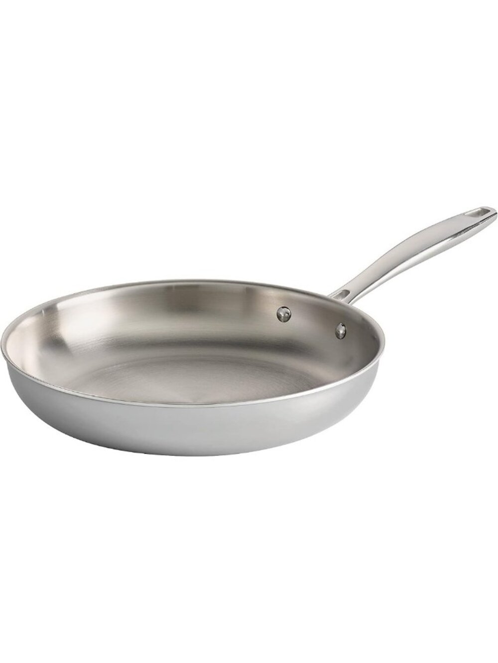 10-Inch Tri-Ply Clad Stainless Steel Frying Pan - Durable, Even Heat Cooking
